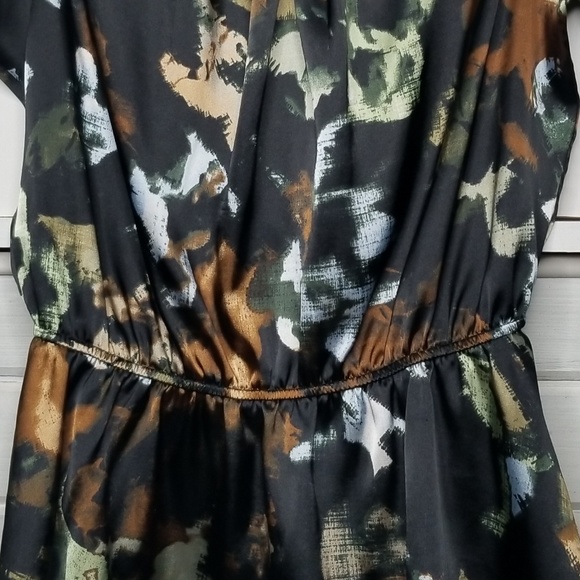 Anthropologie Pleione Blouse Peplum Black Brown - Picture 4 of 6